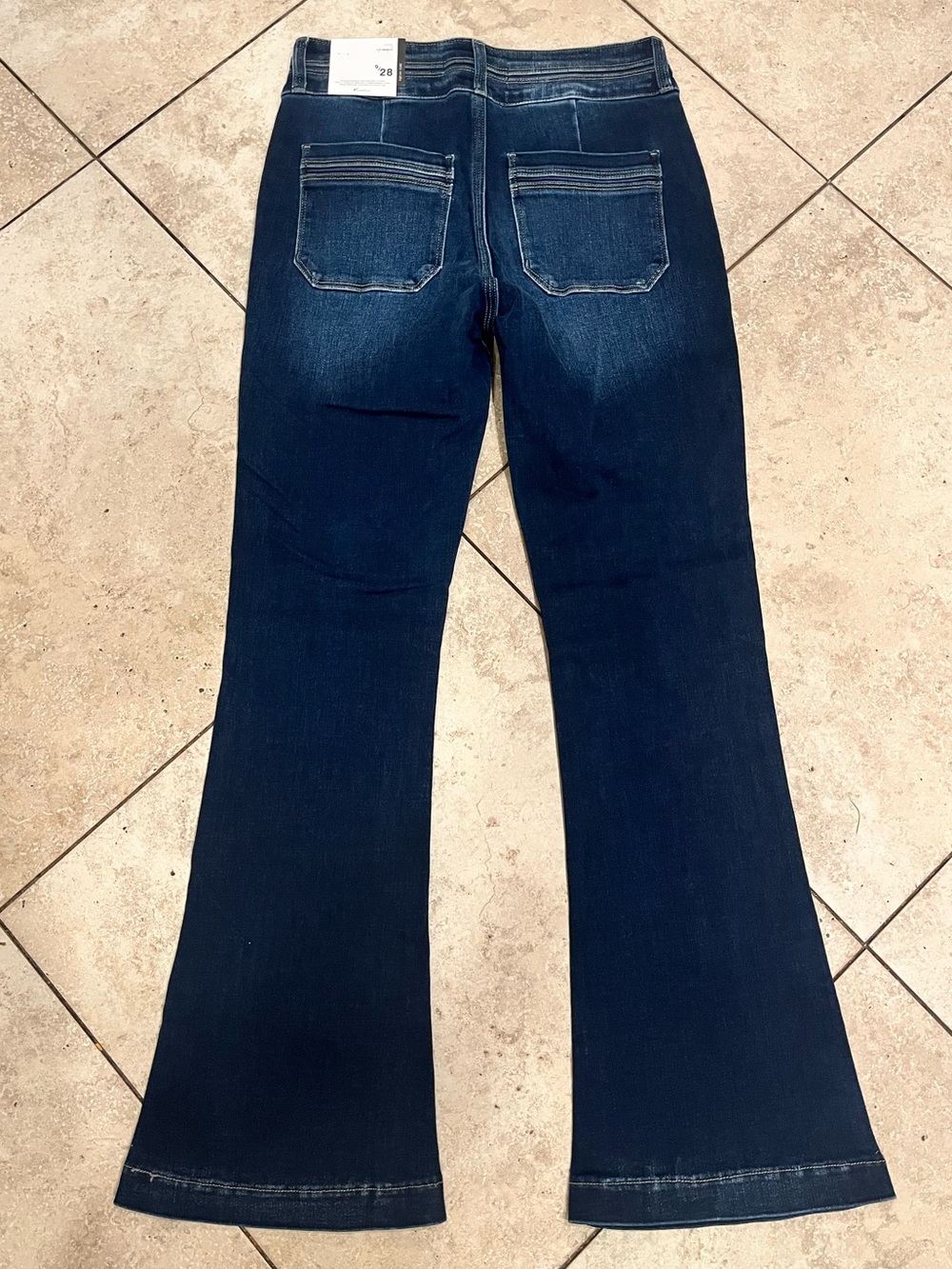 Kancan Double Button High Rise Flare  Jeans - Picture 7 of 12